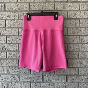 Champion Ribbed Biker Shorts Hot Pink Womens Athletic Size Large